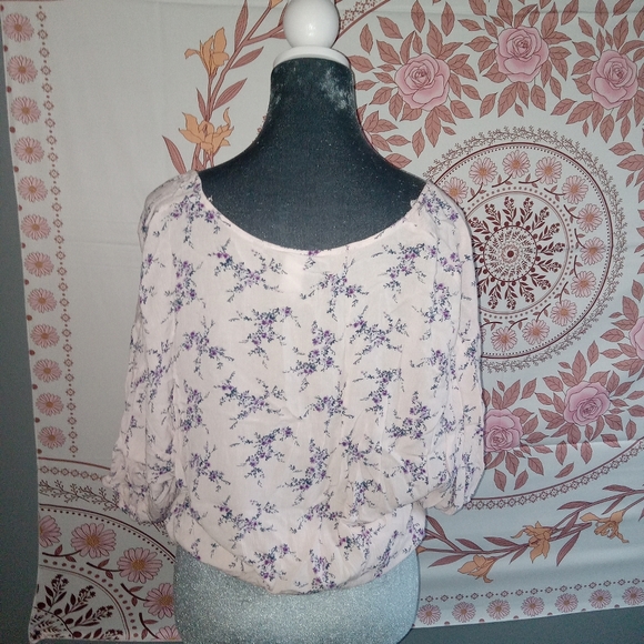Pink & Purple Floral Button Down Blouse - Picture 7 of 11